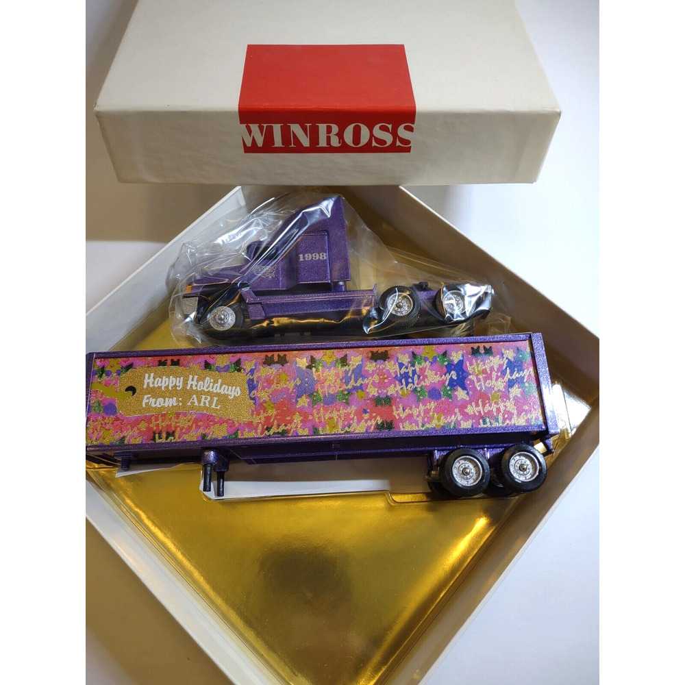 Winross Diecast Tractor Trailer Big Rig Truck 1998 Happy Holidays ARL Transport